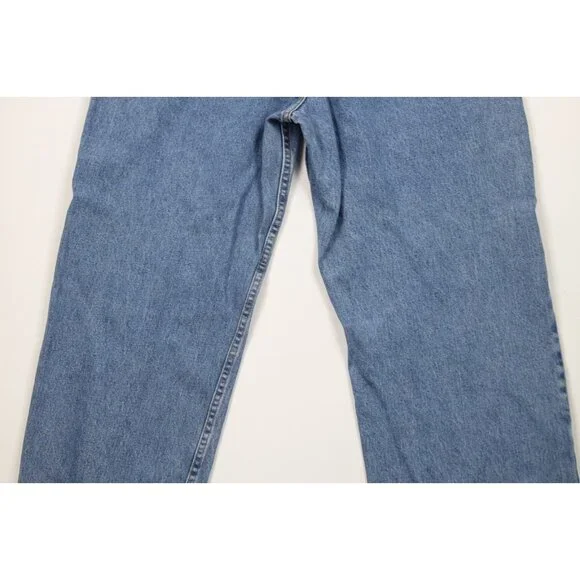 Vintage 90s Ralph Lauren Mens 38x32 Spell Out Baggy Loose Wide Leg Denim Jeans